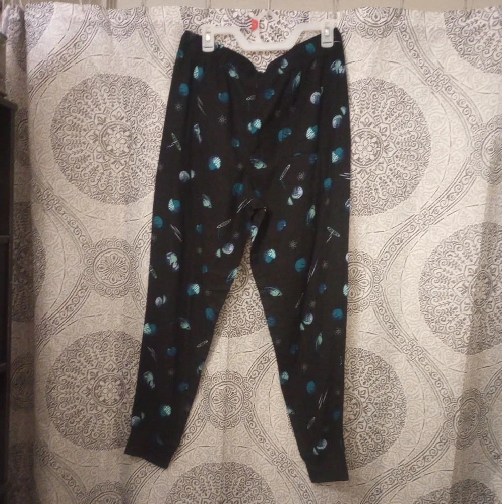 NWT Sonoma Cosmic Flannel Jogger Pajamas Side Pockets Open Fly Men Size Medium